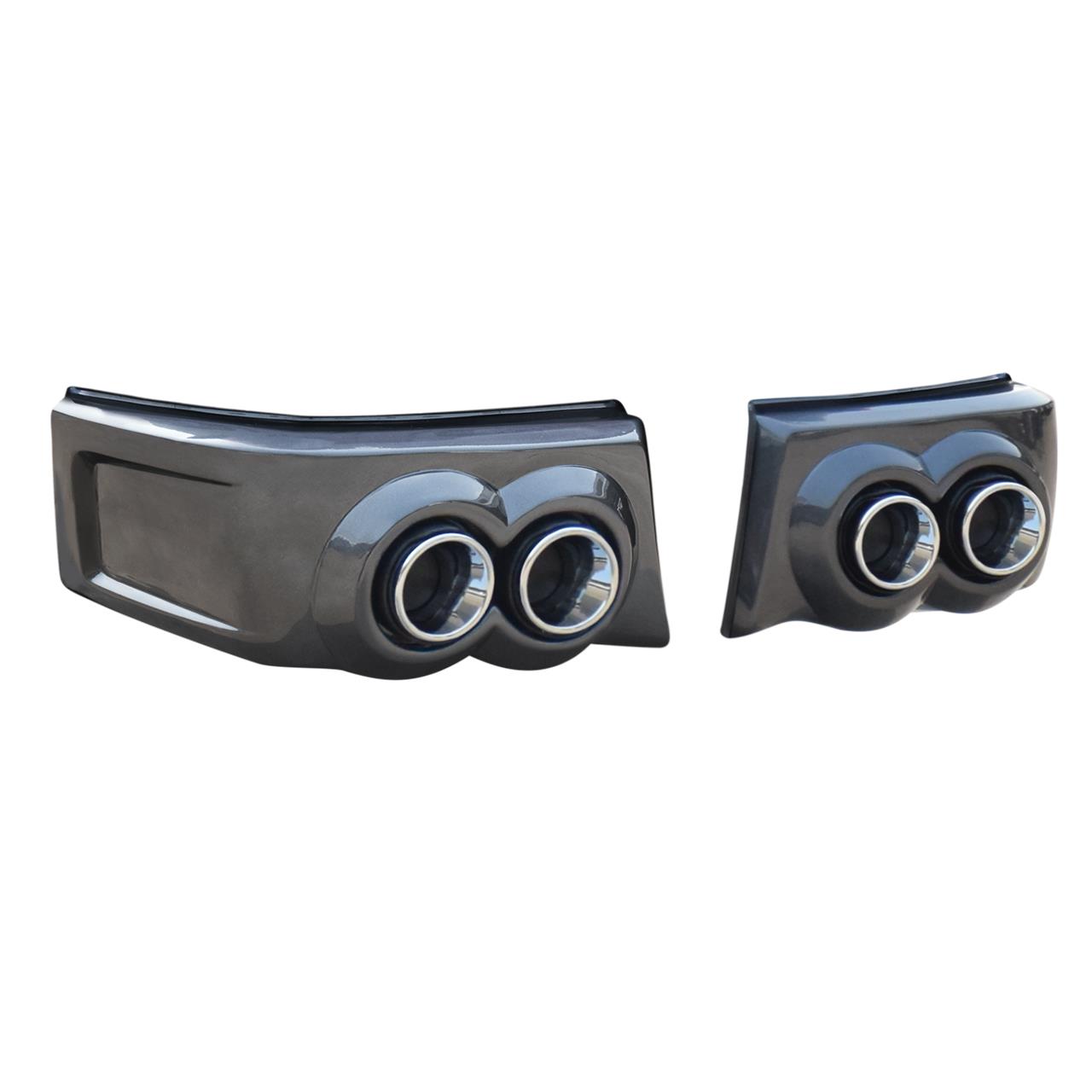 REAR BUMPER COVER LH+RH GREY BLACK (1E8) (Set 2 pcs.)